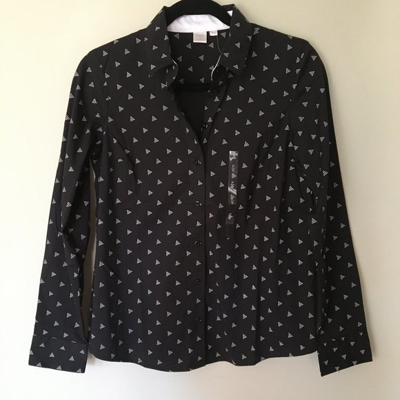 Blouse, long sleeve, button down - cotton blend - Picture 3 of 5